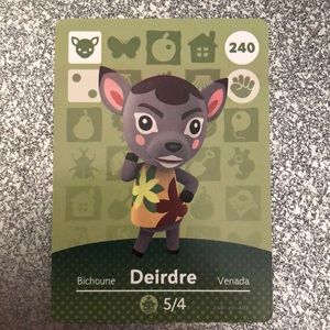 Deirdre Animal Crossing Amiibo Card